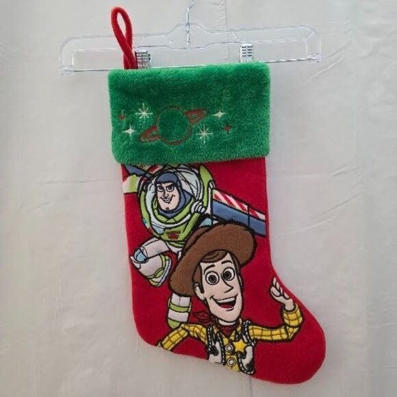 Disney Toy Story 4 Christmas Stocking Buzz Lightyear Woody Embroidered 14 inches - Picture 1 of 8